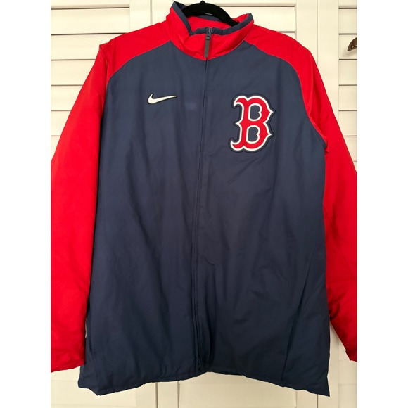 Nike Boston Red Sox MLB‎ Baseball Jacket Full Zip Mens Medium - Picture 1 of 10